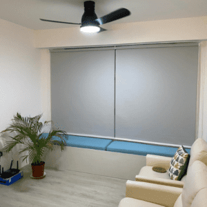 living room grey roller blinds