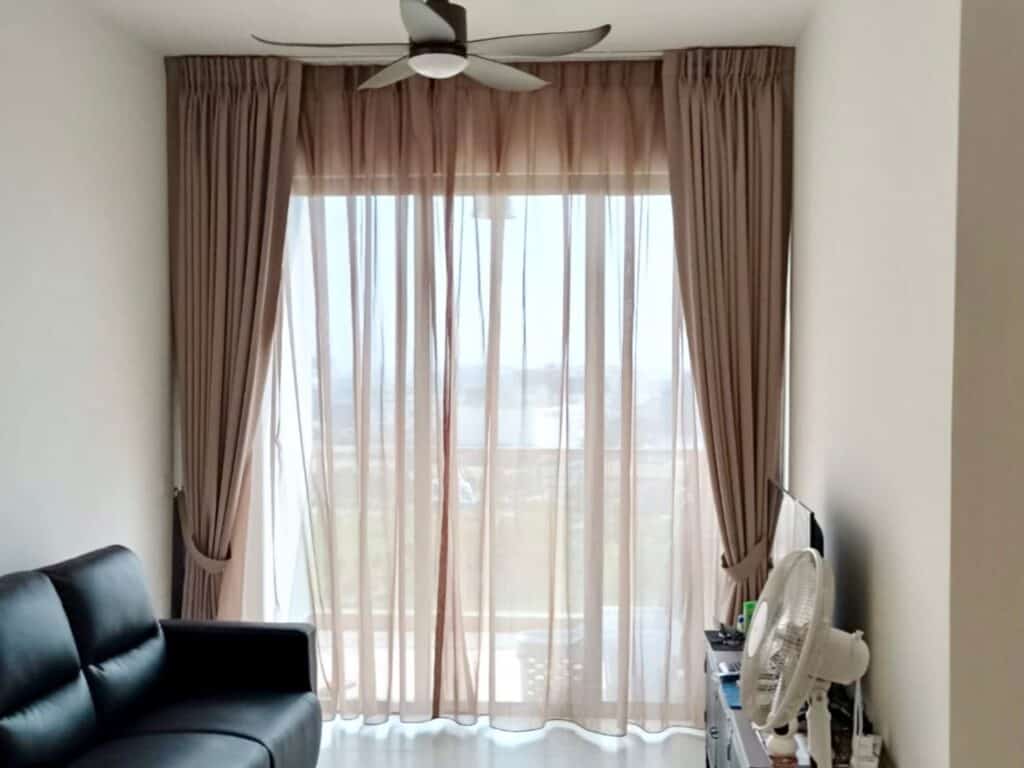 Pink Bronze Day & Night Curtains